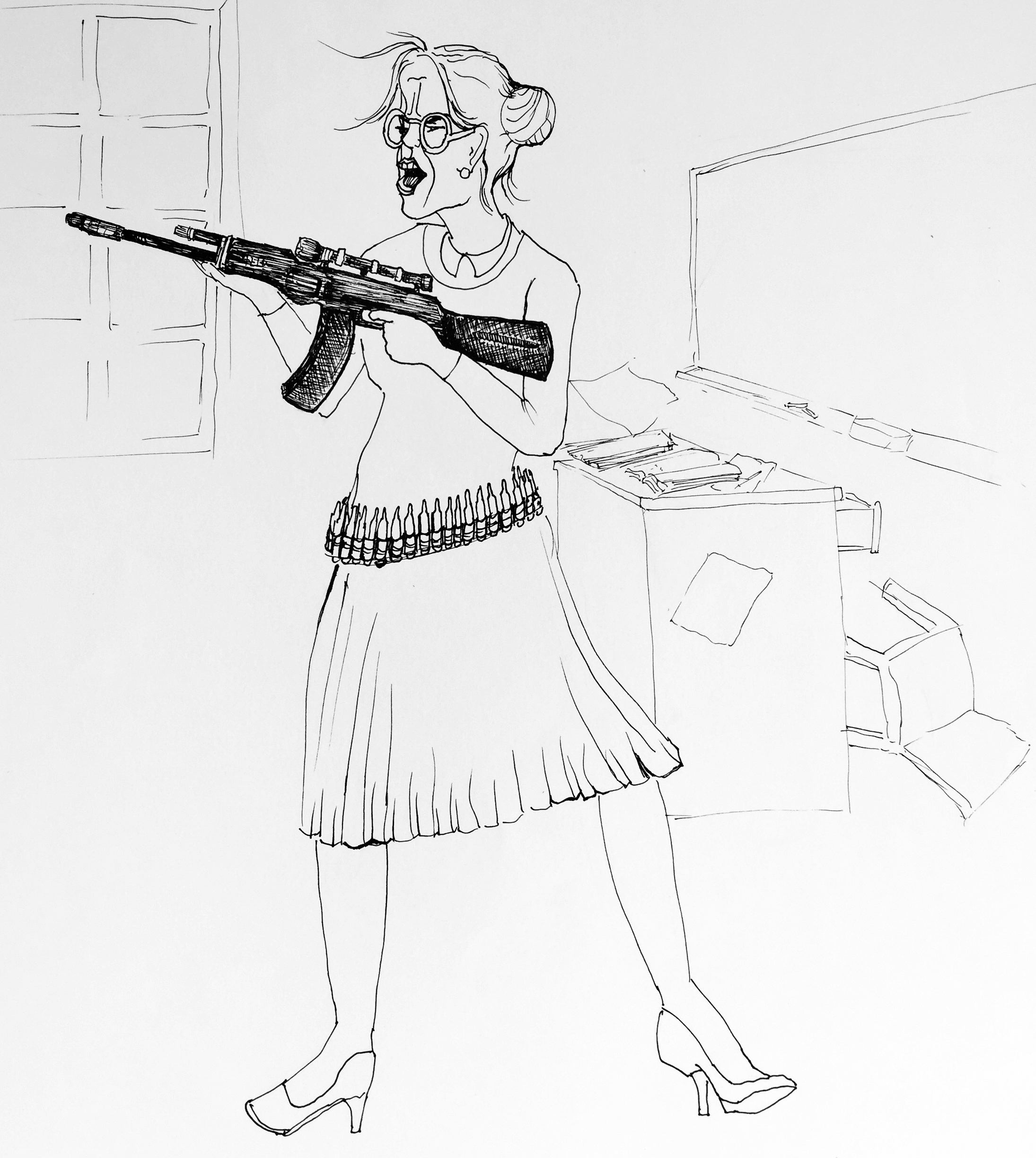 highly trained, gun adept teacher