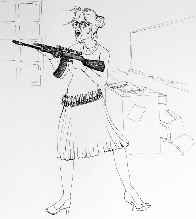 highly trained, gun adept teacher